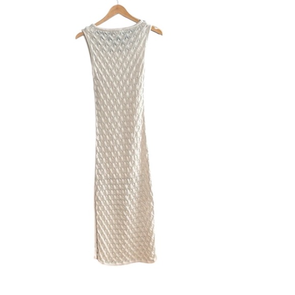 Olive & Oak Womens Ivory/Cream Maxi Dress Open Knit Crochet Summer Classic - Picture 2 of 2
